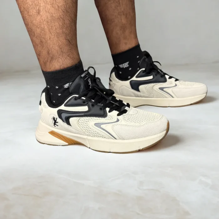 Leather & Linen fabrics sneakers - Image 3