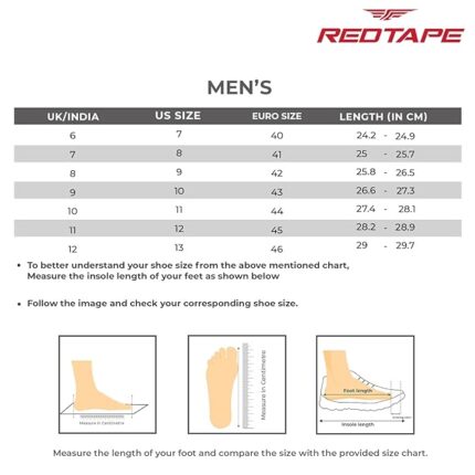 Redtape Size Chart