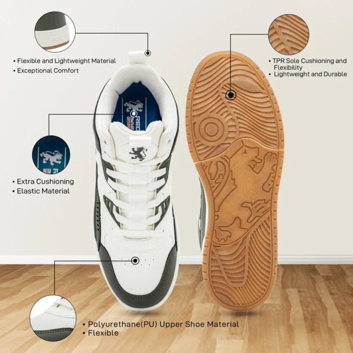 Casual Highneck Sneaker Shoes for Men - Image 5