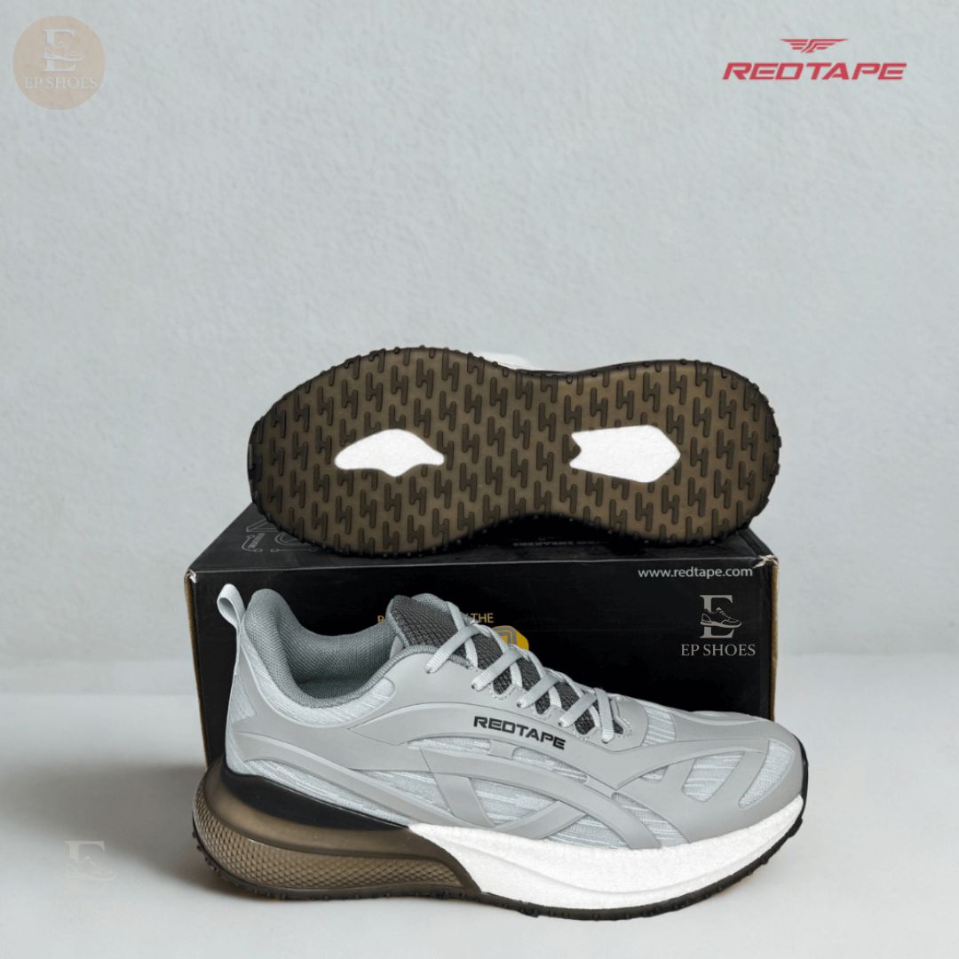 001 Redtape Running Shoes For Men (Grey) - Image 1