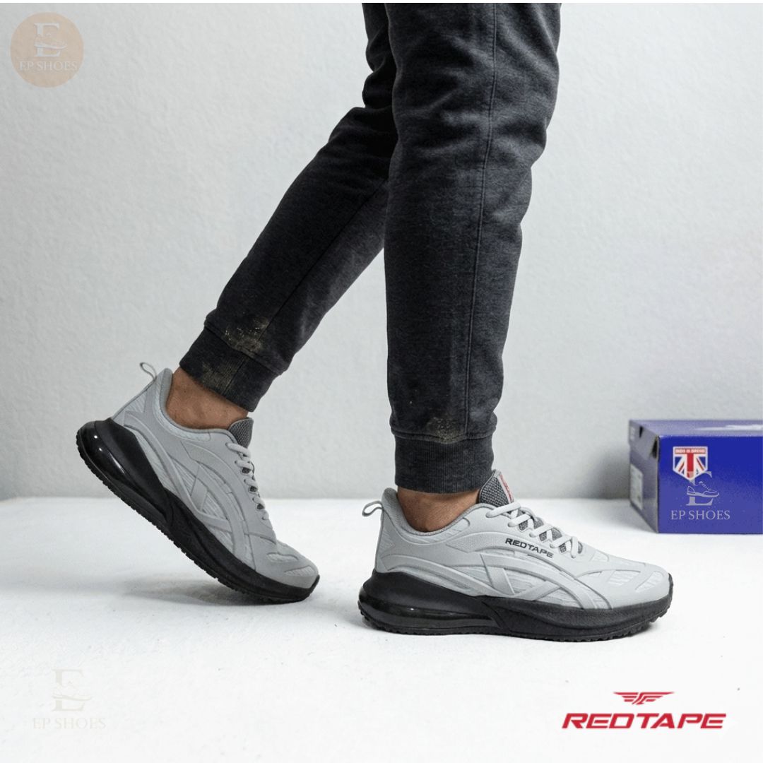 a1232 Redtape Running Shoes For Men{ BLACK} - Image 1